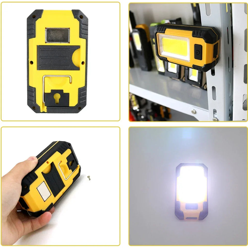 1-5PC COB Worklight USB Rechargeable LED Flashlight Power Bank 18650 Portable Camping Lamp with Magnet Waterproof Lantern 4000mA