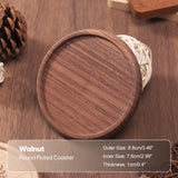 Wood Coasters for Drink Beech Coasters Heat Resistant Round Non-slip Pad Cup Coasters Tea Coffee Cup Pad for Home Table Kitchen