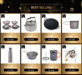 Widesea 1.1L 2L1.5L Camping Water Kettle Outdoor Coffee Kettle Tableware Picnic Set Supplies Equipment Utensils Tourism Cookware