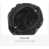 2025 Early Spring  Ins Soft Waxy MiniSheepskin Gentle Advanced Feeling Wrinkled Cloud Neck Croissant Horn Change Bag