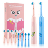 Smart Rotating Timing Electric Toothbrush, Rechargeable Rotary Toothbrush with 4 Heads, 5 Modes Setting Teeth Whitening Oral Car