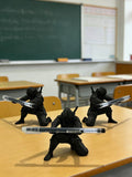 1pc/3pcs 3d Printed Ninja Pen Holder Unique Figurine Stationery Organizer Pencil Figurines Desk Decor Craft For Pen Storage Gift
