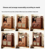 Multifunctional Furniture with Drawers & Shelves, Kitchen Cupboard, Living Room Storage Organizer, Tea Table Cabinet