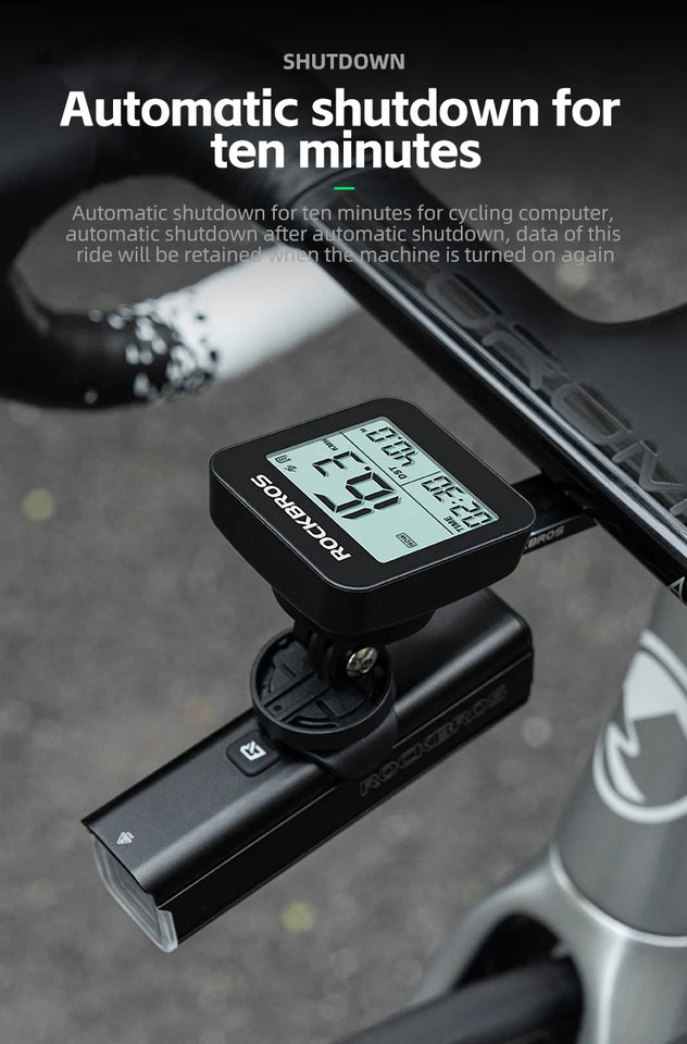 ROCKBROS Bike Computer GPS Speedometer Road Bike MTB IPX6 Waterproof Wireless Stopwatch Cycling Odometer Bicycle Accessories