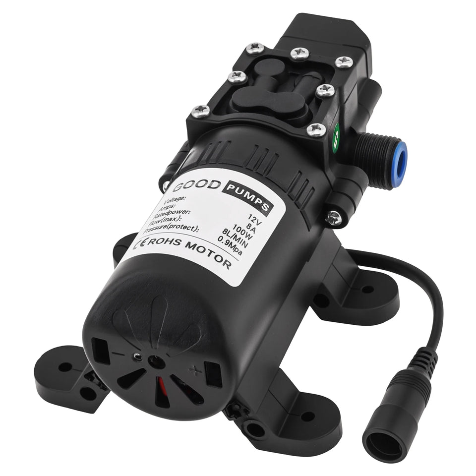 Electric Pressure Washer Pump 100W 160PSI 12V DC Water Transfer Pump Diaphragm Self Priming Sprayer Water Pump for Home / Garden