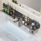 Washroom Faucet Sink Wall-mounted Punch-free Organizer In Front Of The Mirror Bathroom Shower Gel Storage Shelf