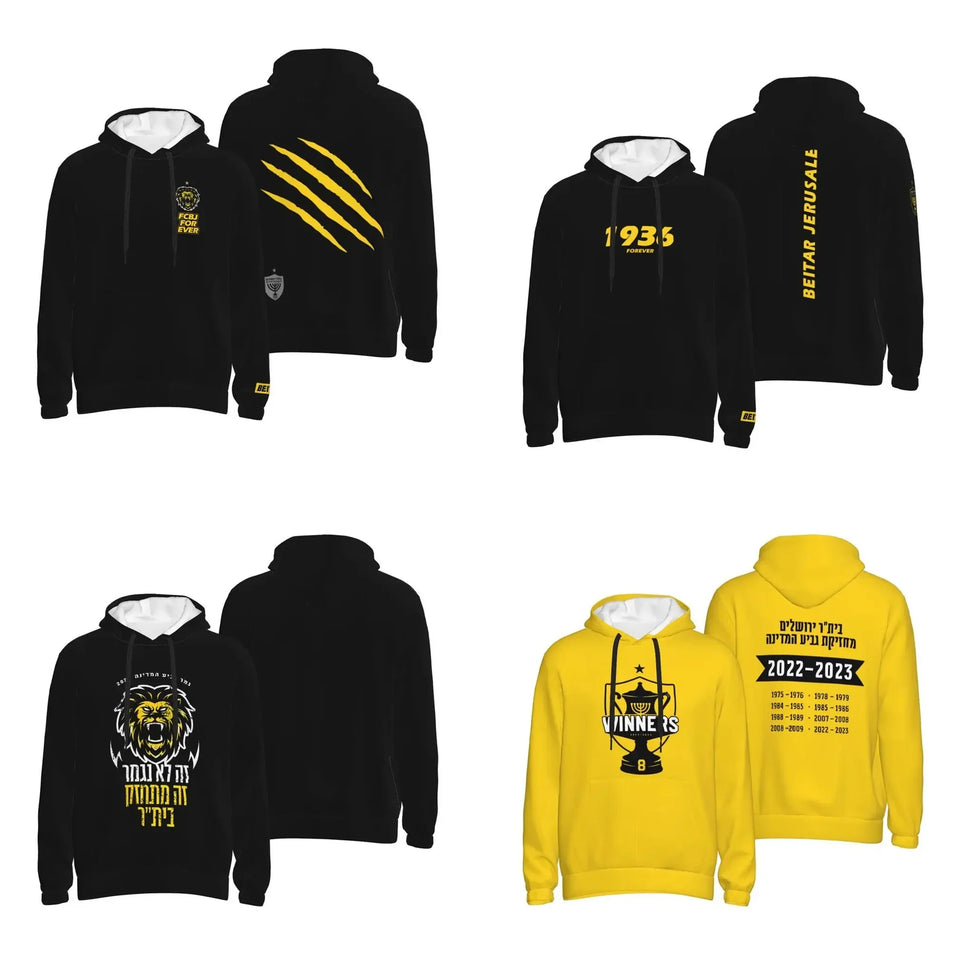 B-beitar FCBJ Jerusalem Men's Pullover Hoodie Casual Hooded Sweatshirt Best Hoodies Sportswear Tracksuit with Pocket