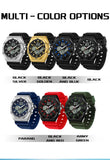 SANDA G Style Digital Men Watches Dual Display Three Time Waterproof Shock Sports Watch Military Countdown Male LED Quartz Clock