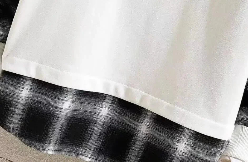 Top White Sports Suits Alphabet Pants Sets Sweatshirt Men's Clothing Plaid T Shirt Man Original Sweatpants Tracksuit Brands Xl
