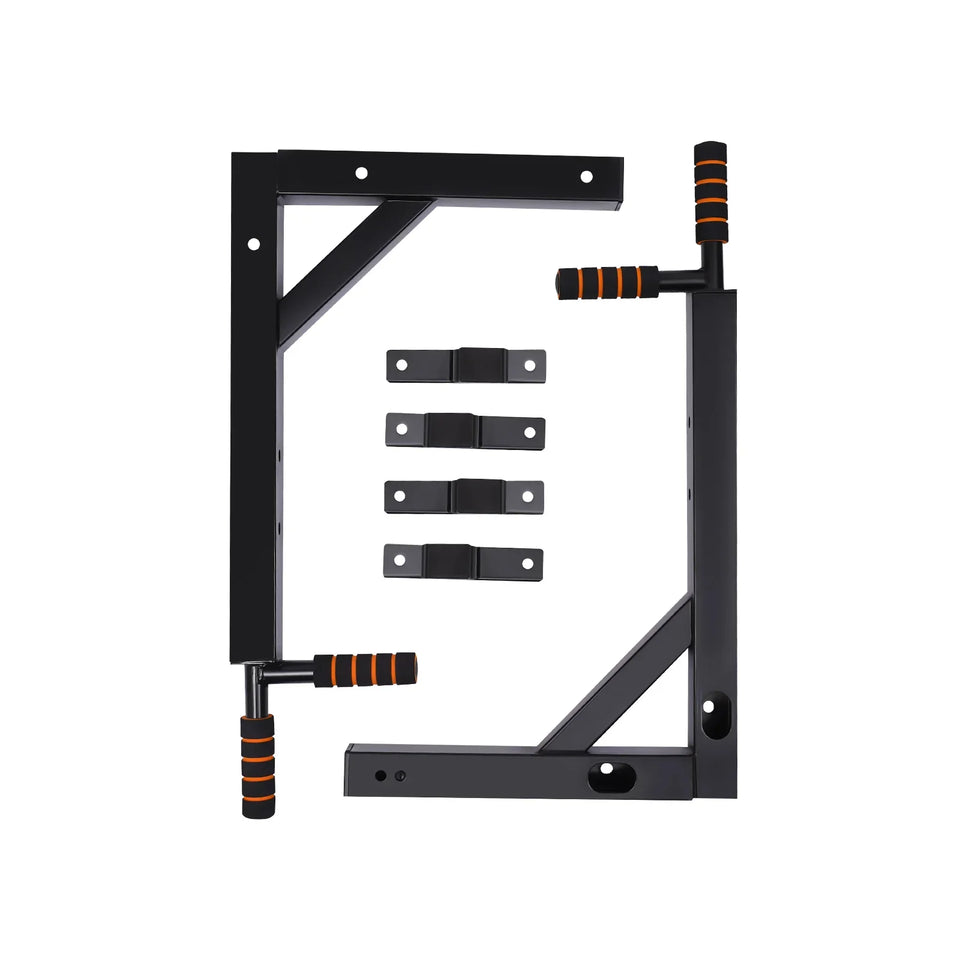 Wall Mounted Pull Up Bar Training Equipment Fitness Dip Stand Supports to 440 Lbs for for Indoor Home Gym Workout