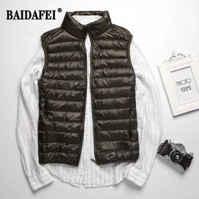Plus Size 5xl 6xl 7xl Men's Lightweight Water-Resistant Packable Puffer Vest 2024 New Arrivals
