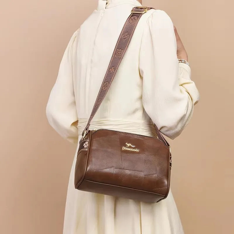 Luxury Kangaroo New Genuine High Quality Soft Leather Women Purses Cofrossbody Bag Designer Brand Ladies Shoulder Crossbody Bags