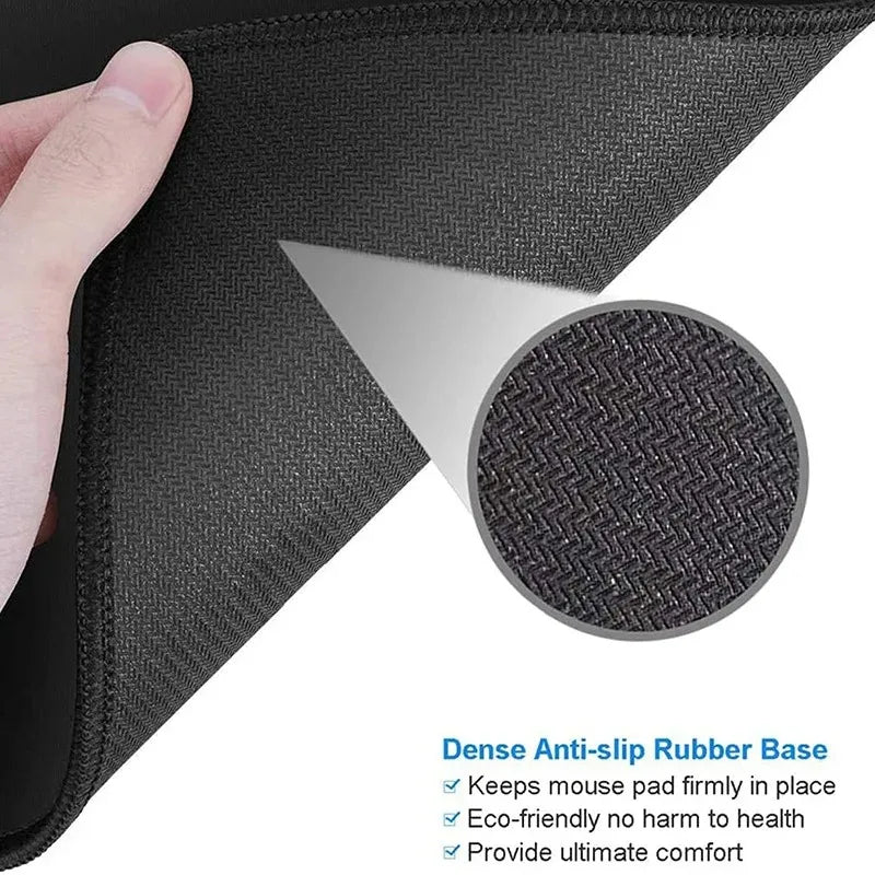 Kawaii Coffee Cat Mouse Pad Black Square Gaming Accessory Rubber Deskmats HD Non-Slip Computer Keyboard Mat New Laptop Mousepad