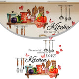 Restaurant Title Kitchen Wall Stickers Fun Design Cook Utensils Home Decoration Restaurant Description Features