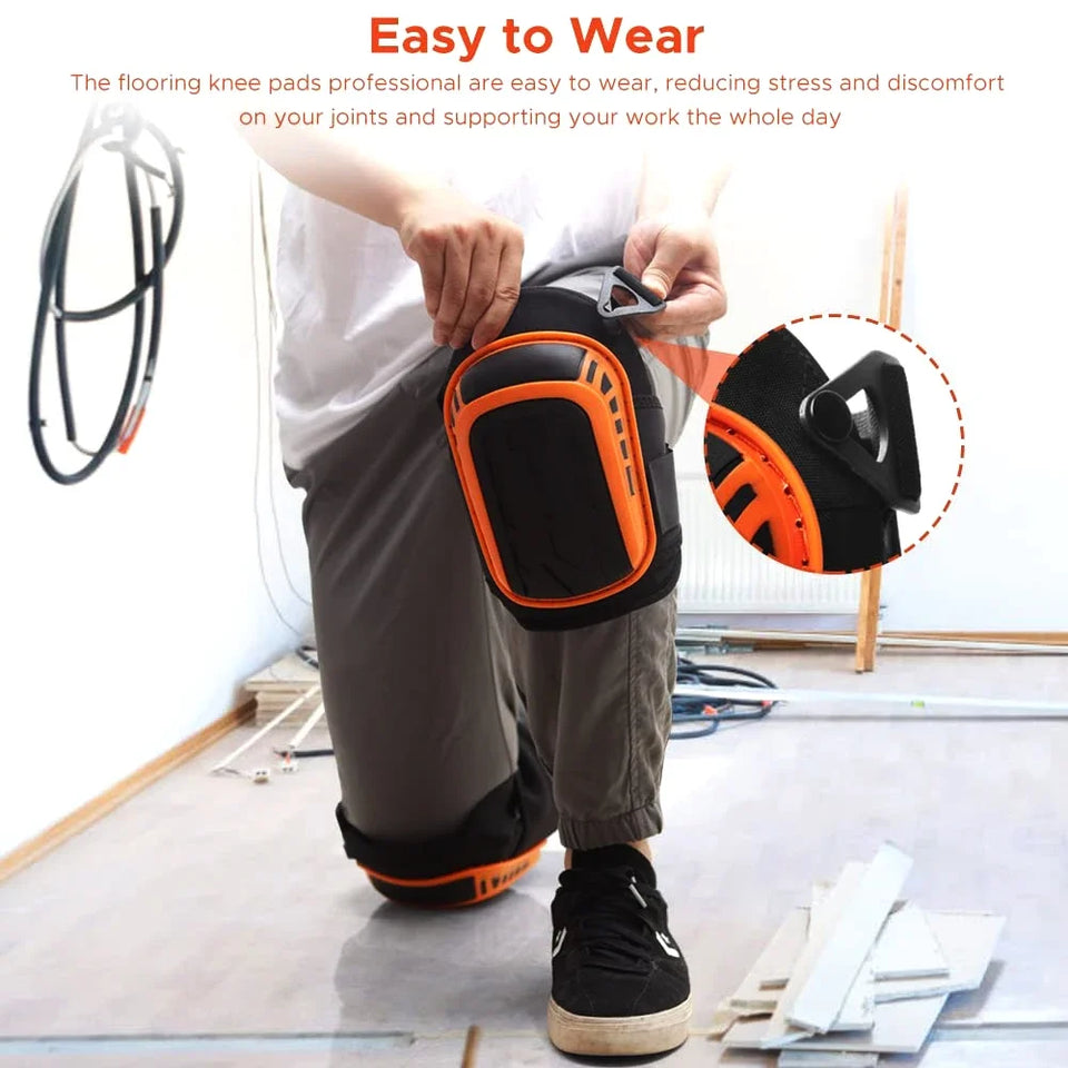 Gel Knee Pads For Work & Gardening – Heavy Duty Professional Knee Pad with EVA Foam&GEL Cushion For Construction, Concrete