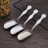 Stainless Steel Long Handle Teaspoon Measuring Shovel Spoon Vintage Loose Leaf Tea Scoop Coffee Bean Scooper Kitchen Sugar