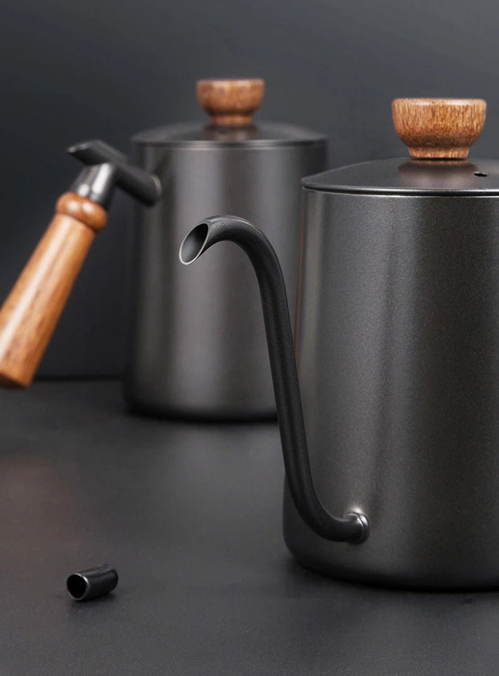 Stainless Steel Coffee Gooseneck Kettle 600ML Pour Over Coffee Pot with Precision Spout for Hand Brewing