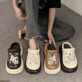 Fashion Beach Garden Shoes DIY Women's Hole Shoes 8cm Sandal Slippers Cartoon Accessories Hole Slippers Shoes for Students Girls