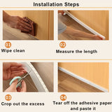 5M Door Seal Strip Self AdhesiveWindow Sealing Tape Windproof Dust Weather Strip Home Door Transparent Soundproof Sealstrip