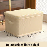 Clothes Storage Box Household Large-capacity Wardrobe Snacks Toys Layered Finishing Artifact Folding Storage Box Basket with Lid