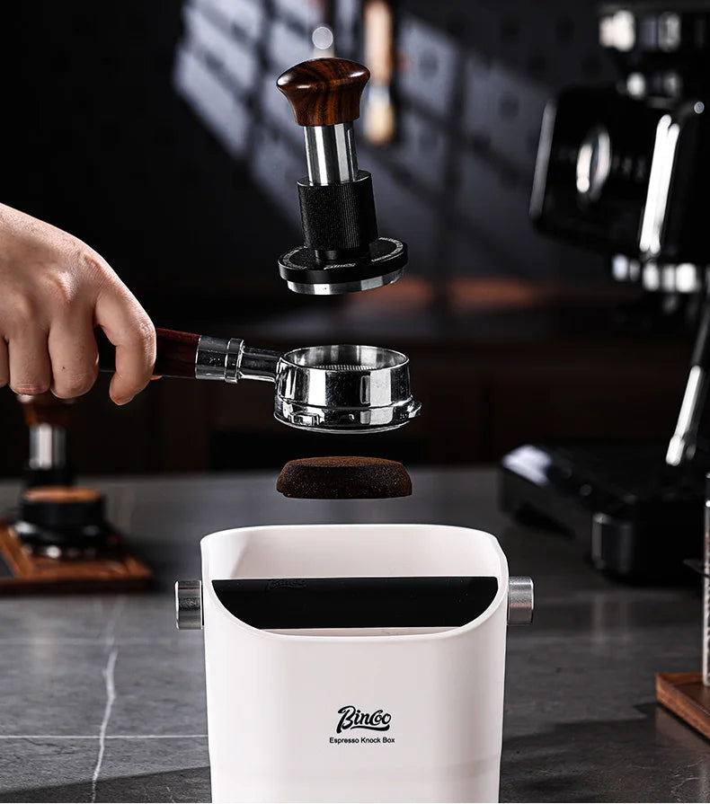 Bincoo 0.8L Coffee Knock Box Espresso Grounds Container Anti Slip Espresso Dump Bin Grind Beveled Barista Goods Cafe Accessories