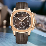 New Arrivals Specht&Sohne Brand Men Quartz Watches 40MM Rose Gold Stainless Steel  Male Functional 5167 Sports Wristwatch 5Bar