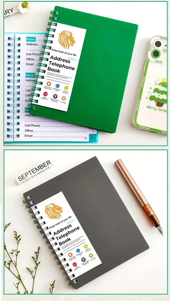 MINI Size Notebook Telephone Address & Birthday Book With Alphabetic Tabs Notepad Notebooks Writing Pads Office School Supplies