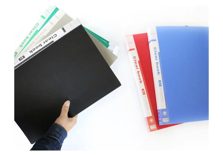 B4 Plastic Budget Binder File Folders Documents Booklet Leaflet 40/60 Pages Office Student Supplies Desk Organizer