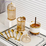 {Summer2}Food Storage Canister Modern Coffee Spoon Dessert Fork Holder For Dining Room Kitchen Tabletop Countertop Organization