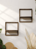 Wooden Display Shelf Floating Shelves Rustic Wood Shelves Wall Storage for Bedroom Kitchen Over Toilet Small Wall Mounted Gifts