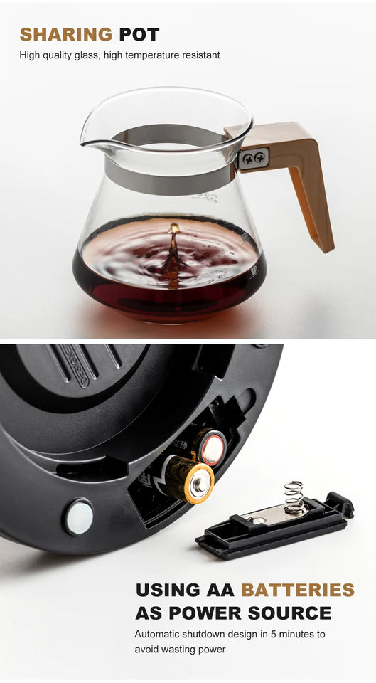 Electric Drip Coffee Maker Household Coffee Machine Tea Coffee Pot Milk