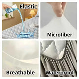 3D Air Fabric Thick Waterproof Mattress Cover Mattress Protector Soft Breathable Bed Fitted Sheet Single Double Bedroom Dormitor