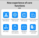 AI-Powered Biometric Fingerprint and Face Recognition 4.3in Turnstile Card Reader for Time Attendance and Access Control