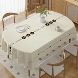 Square Printing Tablecloth No Wash Oil Proof Waterproof and Heat-resistant PVC Table Mat Home Banquet Coffee Table Decoration