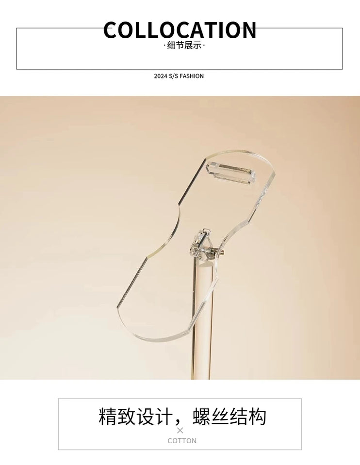 Shoe Display Stand Clear Acrylic High Heels Display Props Shopping Mall Window Counter Shoe Stand Shoe Support Shoe Rack Riser