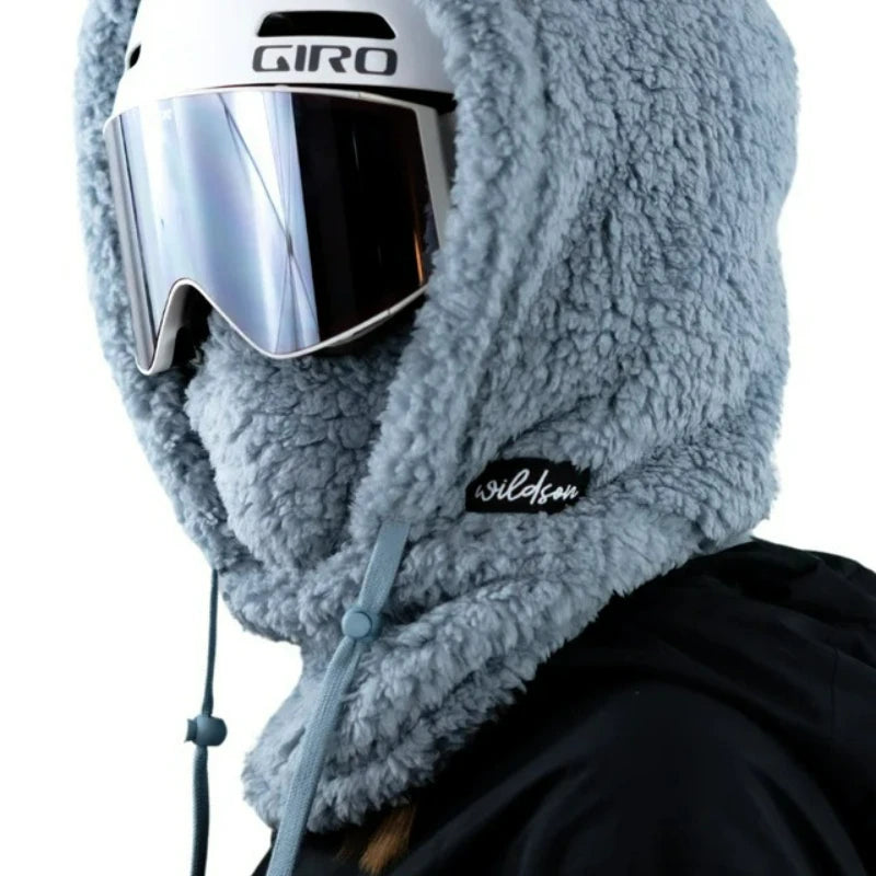 Furry Winter Ski Riding Cold Mask Warm Neck Scarf Hood Plus Velvet Thick Windproof Ear Protection Hat