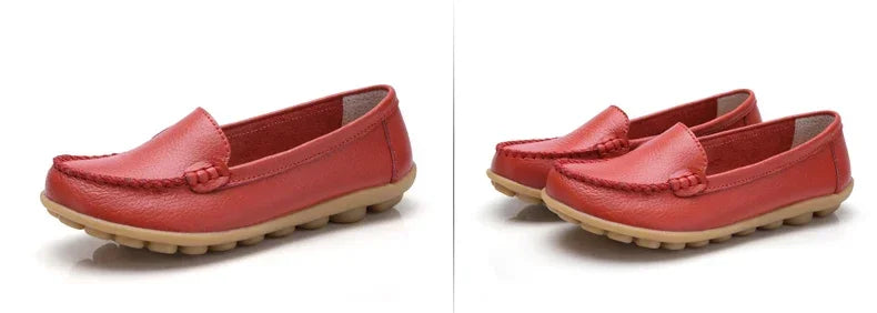 Women Flats Ballet Shoes Woman Cut Out Leather Breathable Moccasins Women Boat Shoes Ballerina Ladies Casual Shoes