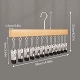 Closet Organizer With 10/12 Clips, Space Saving Hanging Closet Organizer, Space-Saving Hat Scarf Clothespins