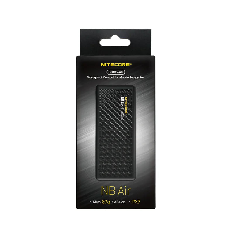 NITECORE NB Air Power Bank 5000mAh Mobile Powerbank IPX7 Waterproof  18W USB-C Fast Charge PD QC3.0 Output For SmartPhone