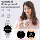 LIGE New 1.19inch AMOLED Fashion Ladies Smart Watch Bluetooth Call Sports Bracelet Women’s Health Waterproof Diamond Smartwatch