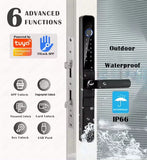 TTLock APP Waterproof Fingerprint Password Smart Lock For Outdoor Pull Push Sliding Aluminum Door 2885/ 3585/ 4585 /6085 Mortise