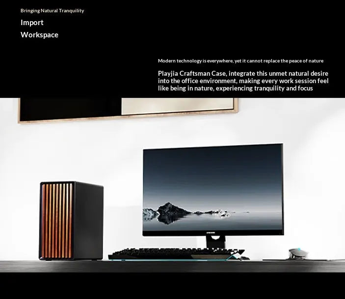 WJCOOLMAN Craftsman Series Small Chassis Home-Type Desktop Computer Supports M-ATX Motherboard - Compact Gaming PC Build