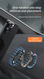 Double Sided Magnetic Phone Ring Holder Kickstand Magnet Grip for MagSafe For iPhone 16 15 14 Android Gym Car Holder Phone Stand