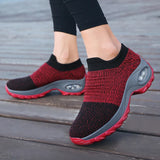 Women Sneakers Fashion Black Sports Casual Shoes Breathable Mesh Lightweight Air Cushion Non-Slip Running Shoe Zapatillas