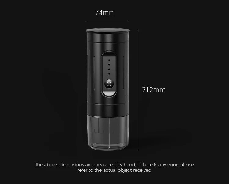 IKAPE Portable Coffee Machine Fit Capsules Ground Coffee Handheld Coffee Maker Manually For Camping Hiking No Heating Function