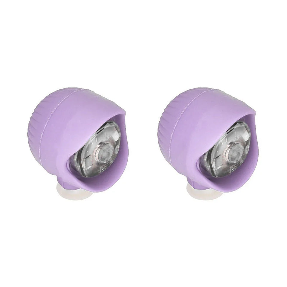2PCS Shoe Lights PVC LED Headlight Shoe Charms Accessories for Night Rides Outdoor Activities Slipper Button 3 Lighting Modes