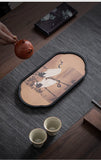 Tea Tray Dry Small Absorbent Tea Table Household 2024 New Pot Bearing Guochao Tea Ceremony Serving Tray