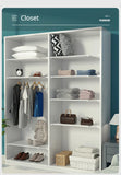 Adjustable Closet Shelf Organizer, Extendable Storage Rack with Divider, Space Saving Shelf for Home Dormitory Wardrobe Cabinet