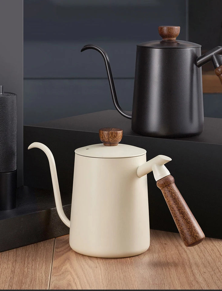 Stainless Steel Coffee Gooseneck Kettle 600ML Pour Over Coffee Pot with Precision Spout for Hand Brewing