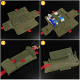 KRYDEX Tactical Roll Up First AID Trauma Pouch Medical EMT IFAK Pouch Dangler Drop Dump Pouch For Vest Chest Rig Accessories